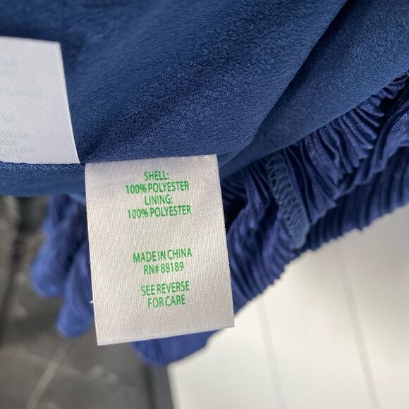 Lilly Pulitzer Jessamie Dress Low Tide Navy Foil Printed Crinkle Woven Size 10 - Picture 10 of 12